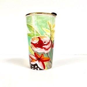 Starbucks Painted Flowers Ceramic Insulated Tumbler